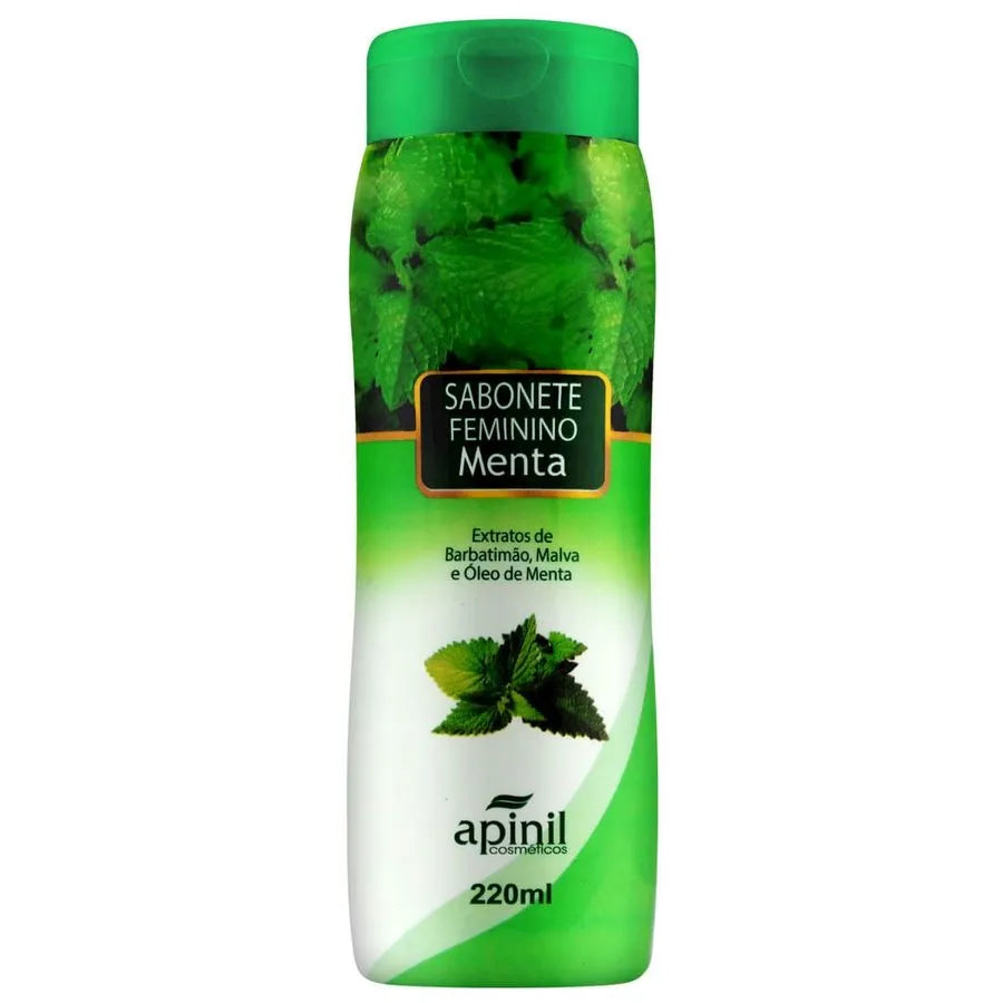 🌿 Sabonete Íntimo Refrescante com Aroma de Menta – 210ml (Apinil Cosméticos) - Amora Íntima