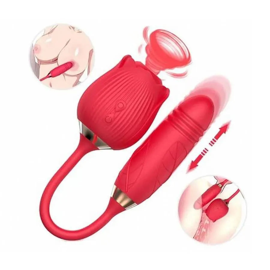 🌹 Sophie Vibrador Rosa – 7 Modos | Pulsação, Vibração e Design Encantador - Amora Íntima