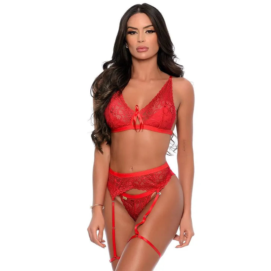 🔥 Conjunto Emily em Renda com Cinta Liga – Sem Bojo (Patitex 846) - Amora Íntima