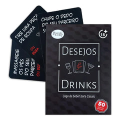 🍷 Jogo de Cartas Desejos & Drinks – Diversão ao Cubo | Conexão e Romance em Cada Rodada - Amora Íntima