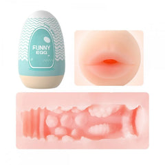 🥚 Funny Egg Estimulador Masculino com Textura Oral – Cyberskin Vip Mix | Discrição e Realismo - Amora Íntima