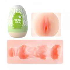 🥚 Funny Egg Estimulador Masculino Neutro – Cyberskin Vip Mix | Discrição e Conforto com Realismo - Amora Íntima
