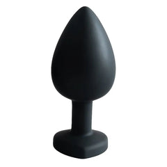 💗 Plug com Pedra em Coração – Tamanho Médio | Silicone Vip Mix & Elegância Sensorial - Amora Íntima