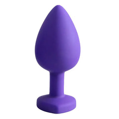 💗 Plug com Pedra em Coração – Tamanho Médio | Silicone Vip Mix & Elegância Sensorial - Amora Íntima